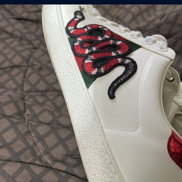 Gucci Men's Ace embroidered "snake" | white |sneaker size 9 - Picture 8 of 12